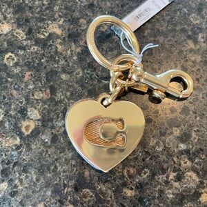 NWT Coach heart charm